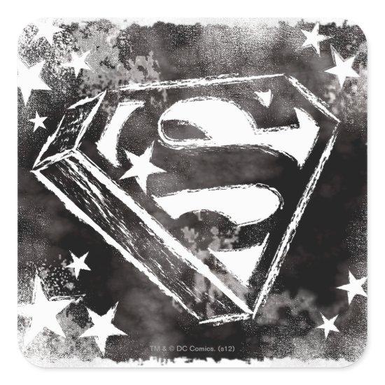 S-Shield With Stars Square Sticker
