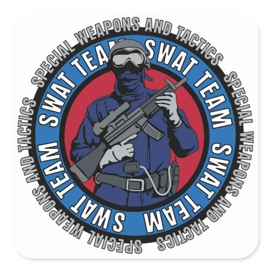 S.W.A.T. Team Square Sticker