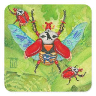 Sacred Scarabs Square Sticker