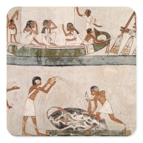 Sacrifice and purification of a bull square sticker