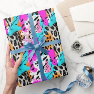 Safari Animals Fur Prints Patterns Neon Colorful