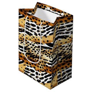 Safari Animals Fur Prints Patterns Wildlife Boho Medium Gift Bag