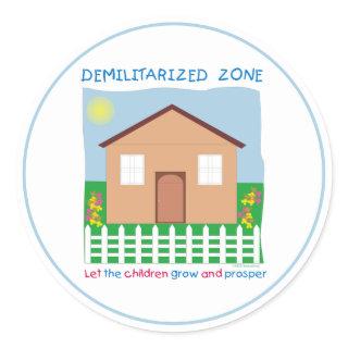 Safe House Demilitarized Zone Children Peace DMZ Classic Round Sticker
