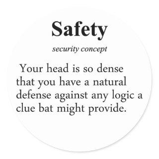 Safety Definition Classic Round Sticker