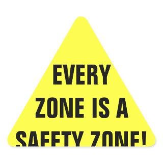 Safety Zone Work Triangle Sticker