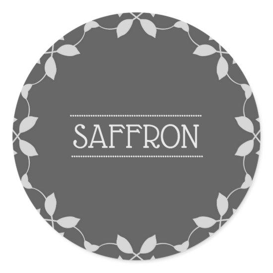 Saffron Spice Jar Label