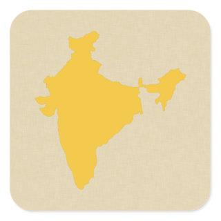 Saffron Spice Moods India Square Sticker