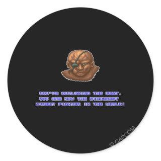 Sagat KO'ed Classic Round Sticker