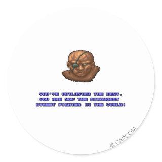 Sagat KO'ed Classic Round Sticker