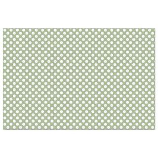 Sage Green and White Polka Dot Tissue Paper