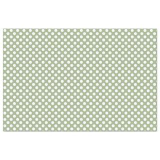 Sage Green and White Polka Dot Tissue Paper