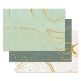 Sage Green Gold Marble Agate Glitter  Sheets