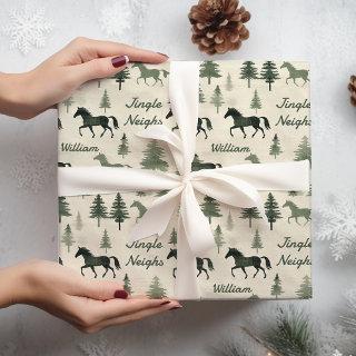 Sage Green Horses and Pines