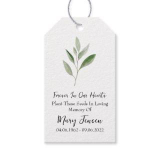 Sage Seed Packet Memorial Funeral Gift Tags