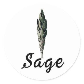 Sage Smudge Protection Vintage Apothecary Label