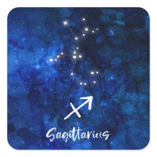 Sagittarius Zodiac Constellation Galaxy Celestial Square Sticker