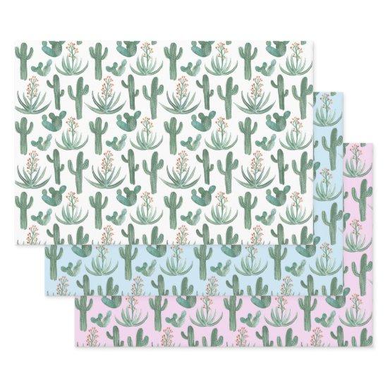 Saguaro Cactus Desert Watercolor Nature Botanical  Sheets
