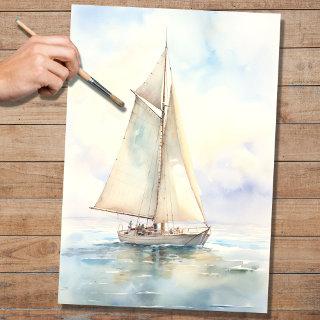 Sailboat 3 Decoupage Paper