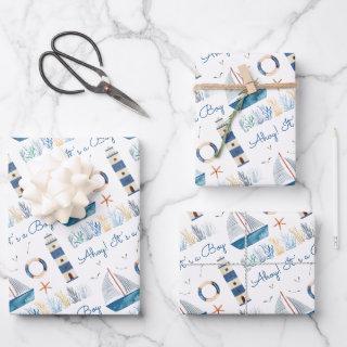 Sailboat Nautical Baby Shower  Sheets