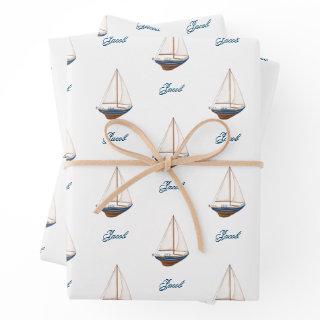 Sailboat Wedding Nautical Birthday Baby Shower  Sheets