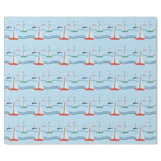 Sailboats, seagulls, ocean waves