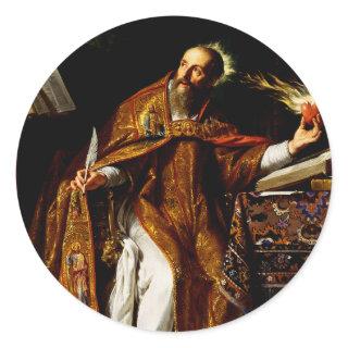 Saint Augustine of Hippo Classic Round Sticker