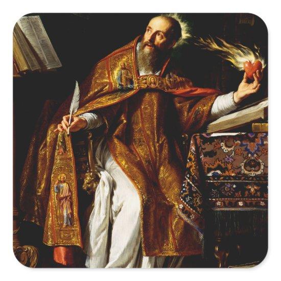 Saint Augustine of Hippo Square Sticker