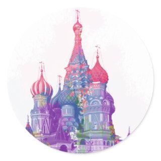Saint Basil's Cathedral Moscow Classic Round Sticker