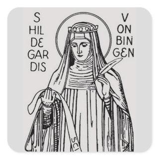 Saint Hildegard of Bingen Benedictine abbess Square Sticker