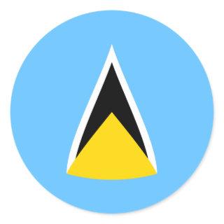 Saint Lucia Fisheye Flag Sticker