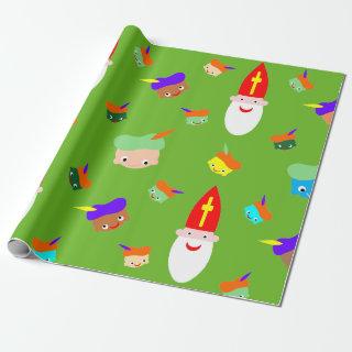 Saint Nicholas package paper with coloured pietjes