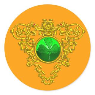 SAINT PATRICK'S CELTIC HEART CLASSIC ROUND STICKER