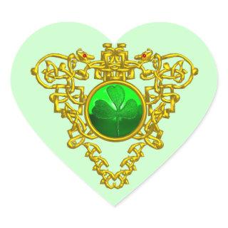 SAINT PATRICK'S CELTIC HEART HEART STICKER