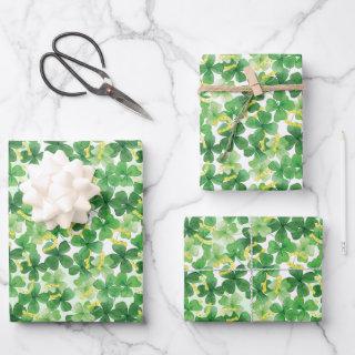 Saint Patrick's Day Green Four Leaf Clover Gold   Sheets