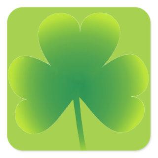 Saint Patrick's Day Shamrock Square Sticker