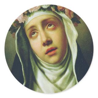 Saint Rose of Lima by Francesco de Mura Classic Round Sticker