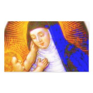SAINT ROSE OF LIMA RECTANGULAR STICKER