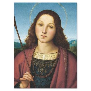 Saint Sebastian, San Sebastiano by Raphael Tissue Paper