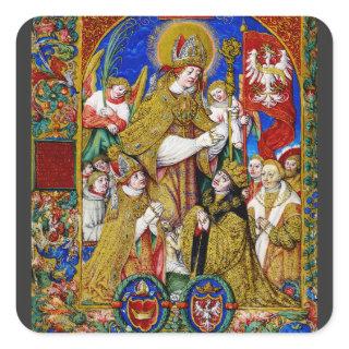Saint Stanislaus Bishop and Martyr Square Sticker