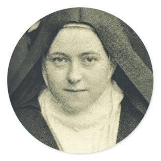 Saint Therese of the Child Jesus and the Holy Face Classic Round Sticker