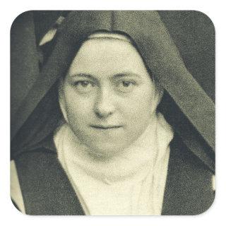 Saint Therese of the Child Jesus and the Holy Face Square Sticker