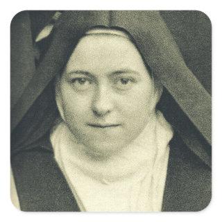 Saint Therese of the Child Jesus and the Holy Face Square Sticker