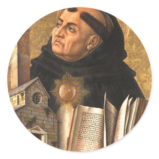 Saint Thomas Aquinas Classic Round Sticker