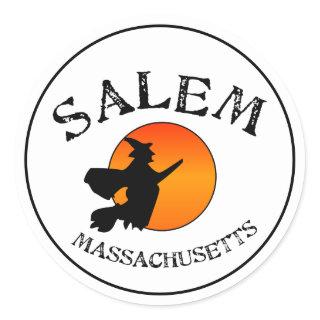 Salem MA Witch Classic Round Sticker