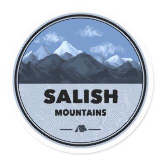 Salish Mountains Montana Camping Classic Round Sticker