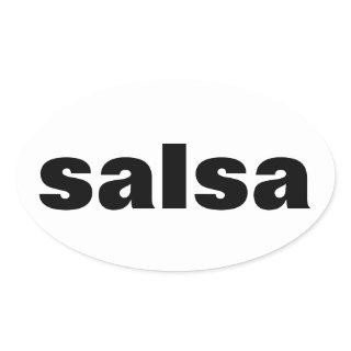 salsa oval sticker
