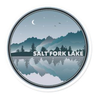 Salt Fork Lake Ohio Reflection Classic Round Sticker