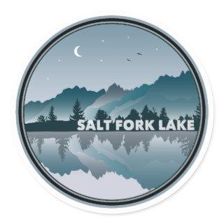 Salt Fork Lake Ohio Reflection Classic Round Sticker