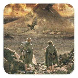 Sam and FRODO™ Approaching Mount Doom Square Sticker