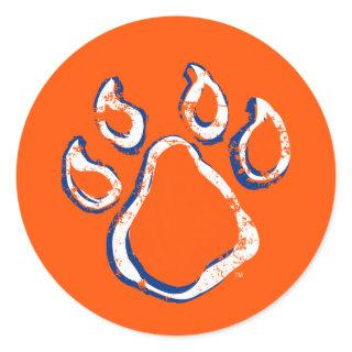 Sam Houston State Bearkat Paw Distressed Classic Round Sticker